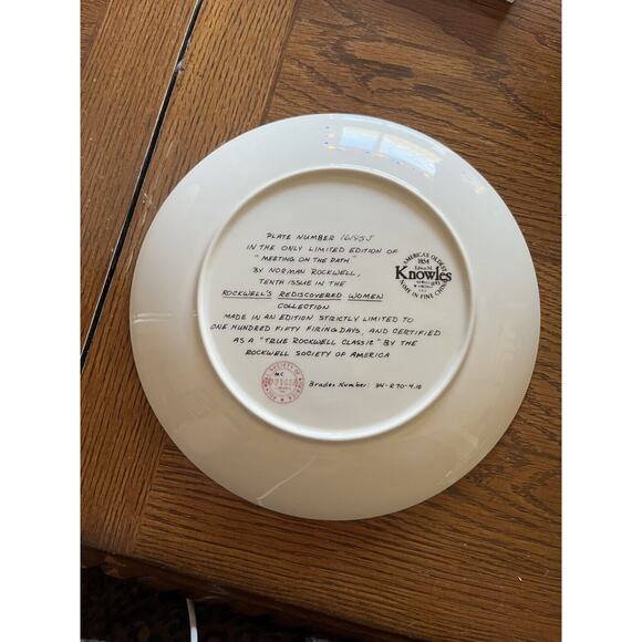 Norman Rockwell Tea Display Plate Vintage Knowles "Meeting on the Path" 1983 - Picture 3 of 4